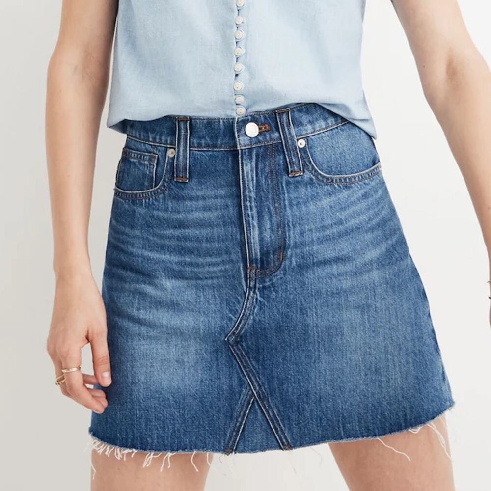 Madewell Rigid Denim A-Line Skirt